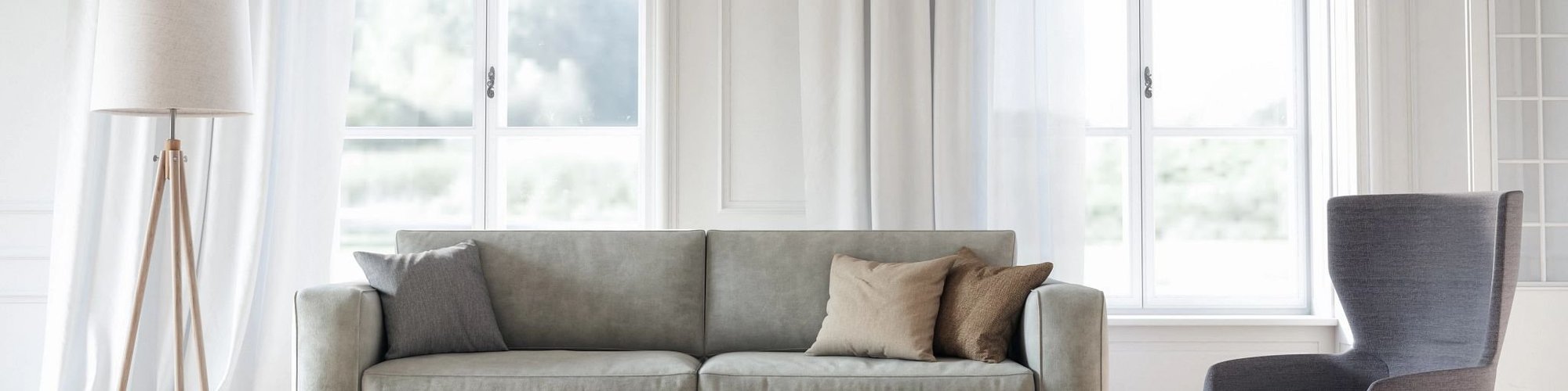 Sofa, armchair, lamp, living room -  F & S Floor Covering